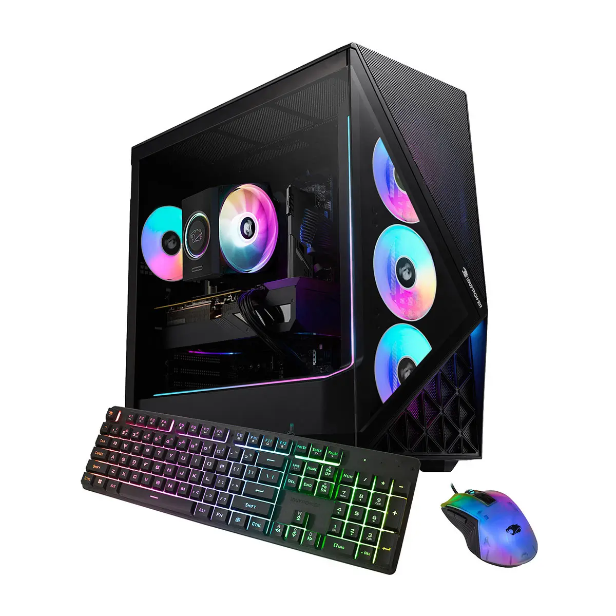 iBUYPOWER Slate SBI5N56T01 Gaming Desktop Computer, Intel Core Ultra 5 250KF Plus 4.2GHz, 16GB RAM, 1TB SSD, NVIDIA GeForce RTX 5060Ti 8GB, Windows 11 Home, Black