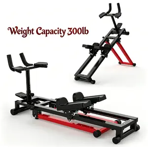 3-in-1 Heavy Duty Full-Body Workout Machine, Ultra Stable Foldable Home Fitness Trainer, Tool-Free Quick Setup & Adjustable Design, Spinal Stretch & Rotational Step Trainer for Core & Lower Body Daily Exercise