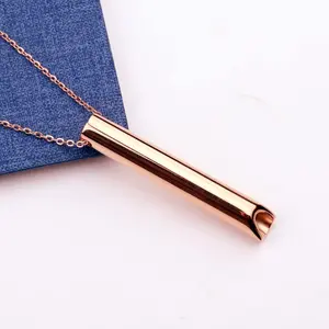 4 Pcs Portable Breath Relief Necklace for Anxiety , Deep Breathing Exercise Meditation Calming Necklace