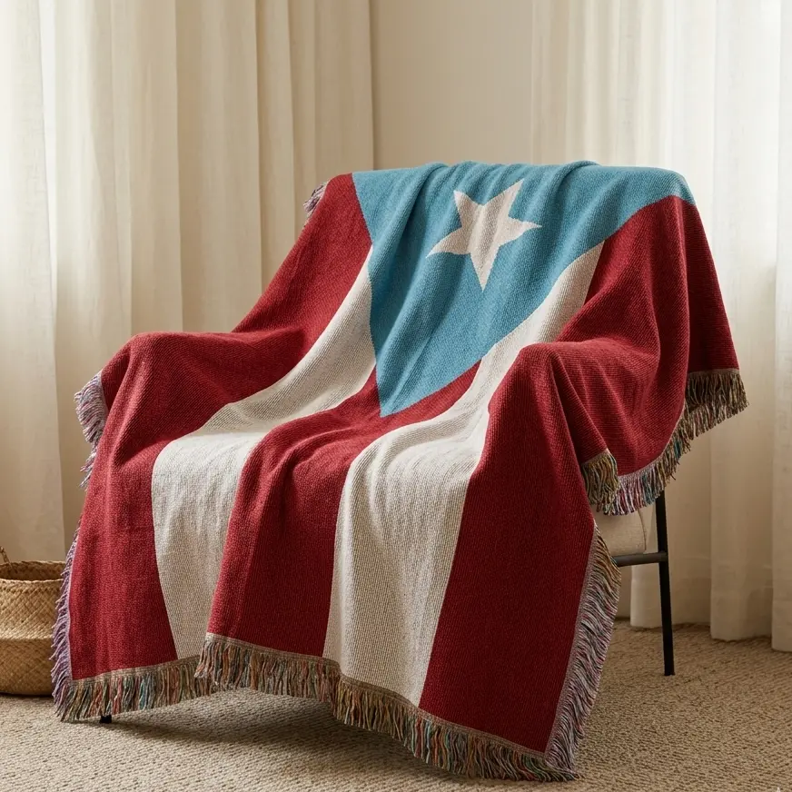 Puerto Rico Woven Throw Blanket