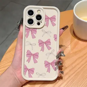 Bow Pattern Phone Case, Cute Phone Case, Fashionable Phone Protector Cover Compatible with iPhone 11 12 13 14 15 16 17 Series