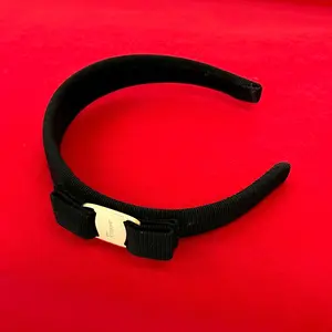 Pre-owned SALVATORE FERRAGAMO Cotton Small Leather Goods Vara Ribbon Rayon Headband