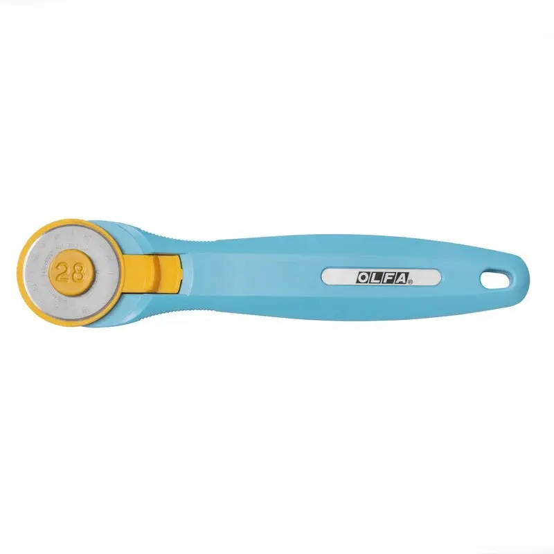 OLFA 28mm Rotary Cutter - Aqua - 1131225 | Olfa Rotary Cutter for Fabric & Quilting