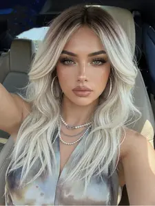 20-Inch Wig with Bangs for Women, Natural Look Full Headpiece, Synthetic Hair for Daily Wear, Stylish and Versatile, Natural Looking Wigs, Synthetic Material Wigs
