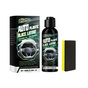 Homonth Auto Plastic Black Lotion 100ml - Car Interior Maintenance & Renovation Agent for Brightening & Scratch Prevention