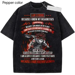 Natsu Dragneel Motivational Quote Shirt, Fairy Tail Anime Graphic Tee, Fire Dragon Inspirational T-Shirt, Vintage Anime Streetwear, Unisex Tee, Gift for Men, Gift for Women, Crew Neck T-shirt, Trending T-shirt