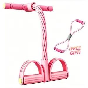 [Buy 1 Get 1 Free] Multifunction Pedal Resistance Band + Bonus 8-Shaped Pull Rope, Full-Body Home Workout Equipment for Sit-Up, Yoga & Core Training