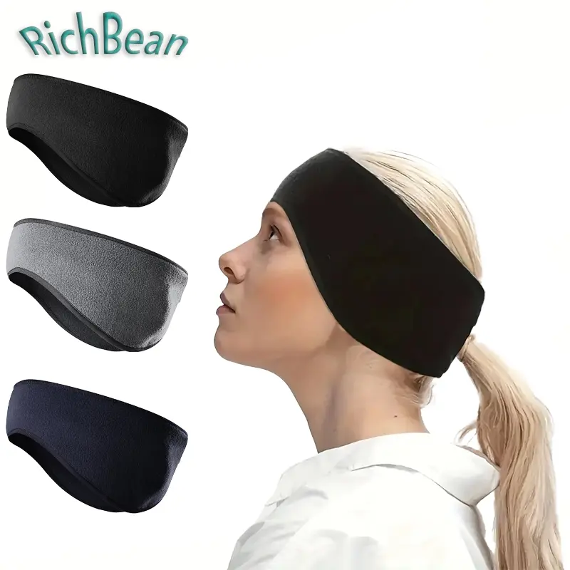 1pcs/2pcs Unisex Sports Ear Warmers, Windproof Winter Headband with Wide Ear Covers, Sweat Absorbing Running Headband for Men Women, Cold Weather Gear for Running, Cycling, Skiing, Hiking, Fishing, Outdoor Sports, Soft Flexible Ear Protection Headwear