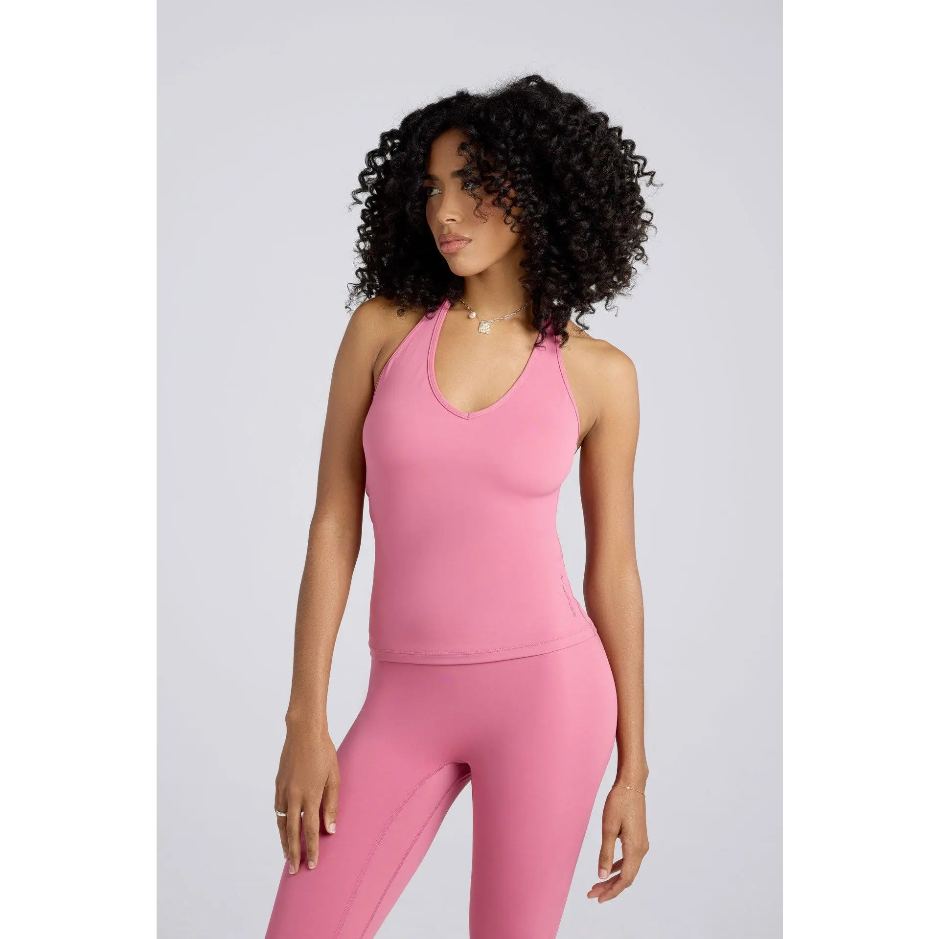 Plush Halter Tank - Soft Pink