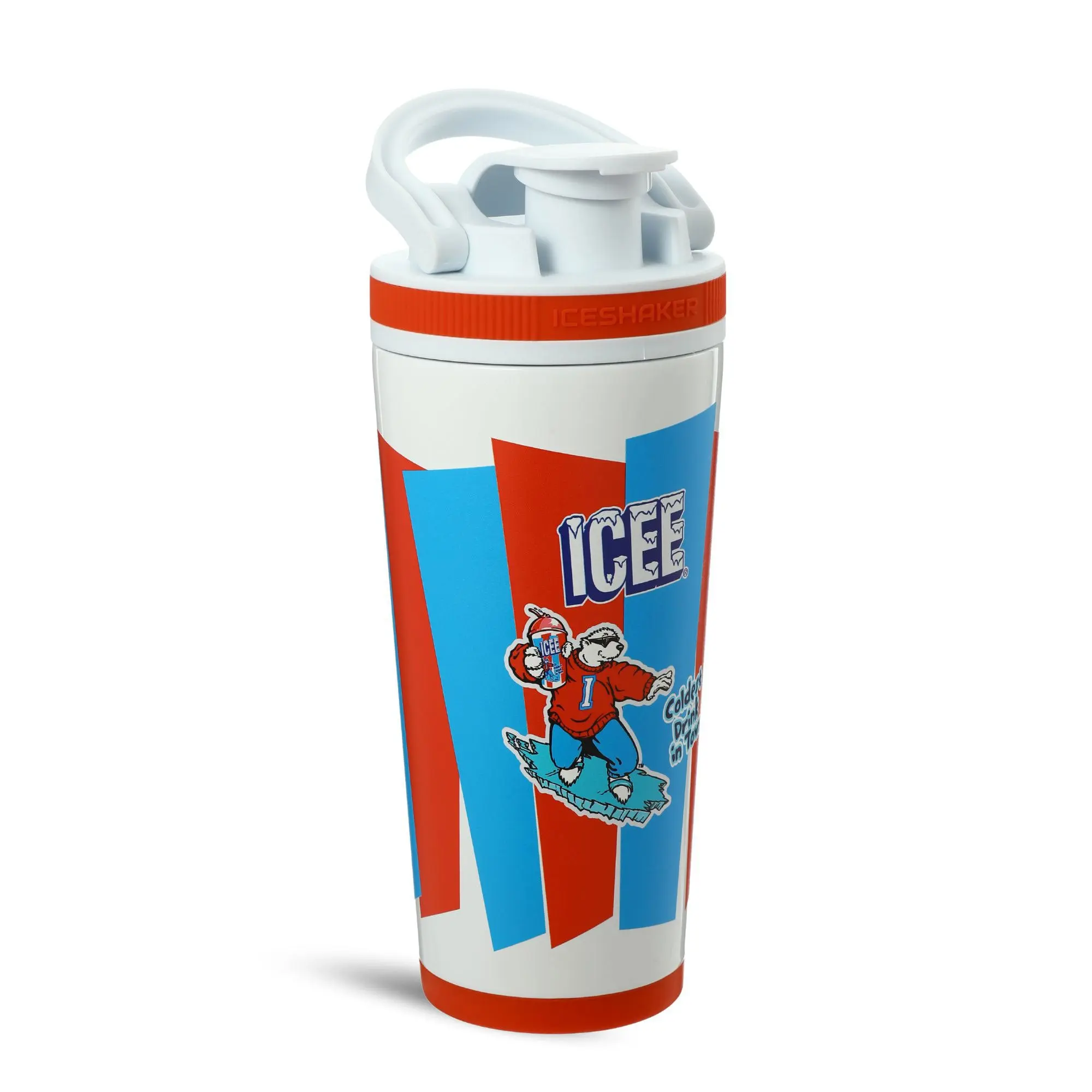 | 26oz Ice Shaker | Insulated Stainless Steel Shaker Bottle | Cold for 30+ Hours | Insulated Cup with Twist-on Agitator | Odor-Free Shaker Cup for Protein Shakes, Water, Smoothies, Cocktails Drinkware Flasks