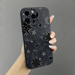 Phone Case – Soft TPU black phone case with star sky print and straight edges. Compatible with iPhone 17/16/15/14/13/12/11; iPhone 17/17 Plus/17 Pro/17 Pro Max; iPhone 16/16 Plus/16 Pro/16 Pro Max; iPhone 15/15 Plus/15 Pro/15 Pro Max; iPhone 14/14 Plus/14