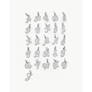 THE CURSIVE INITIAL PENDANT - WHITE GOLD