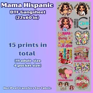G41 Mama Hispanic DTF Gangsheet for playera/shirts Mother's Day