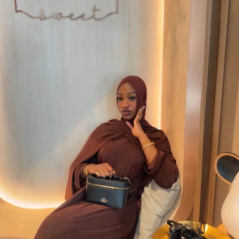 Modest Ruffle Abaya Hijab Essentials Set Long-Sleeved