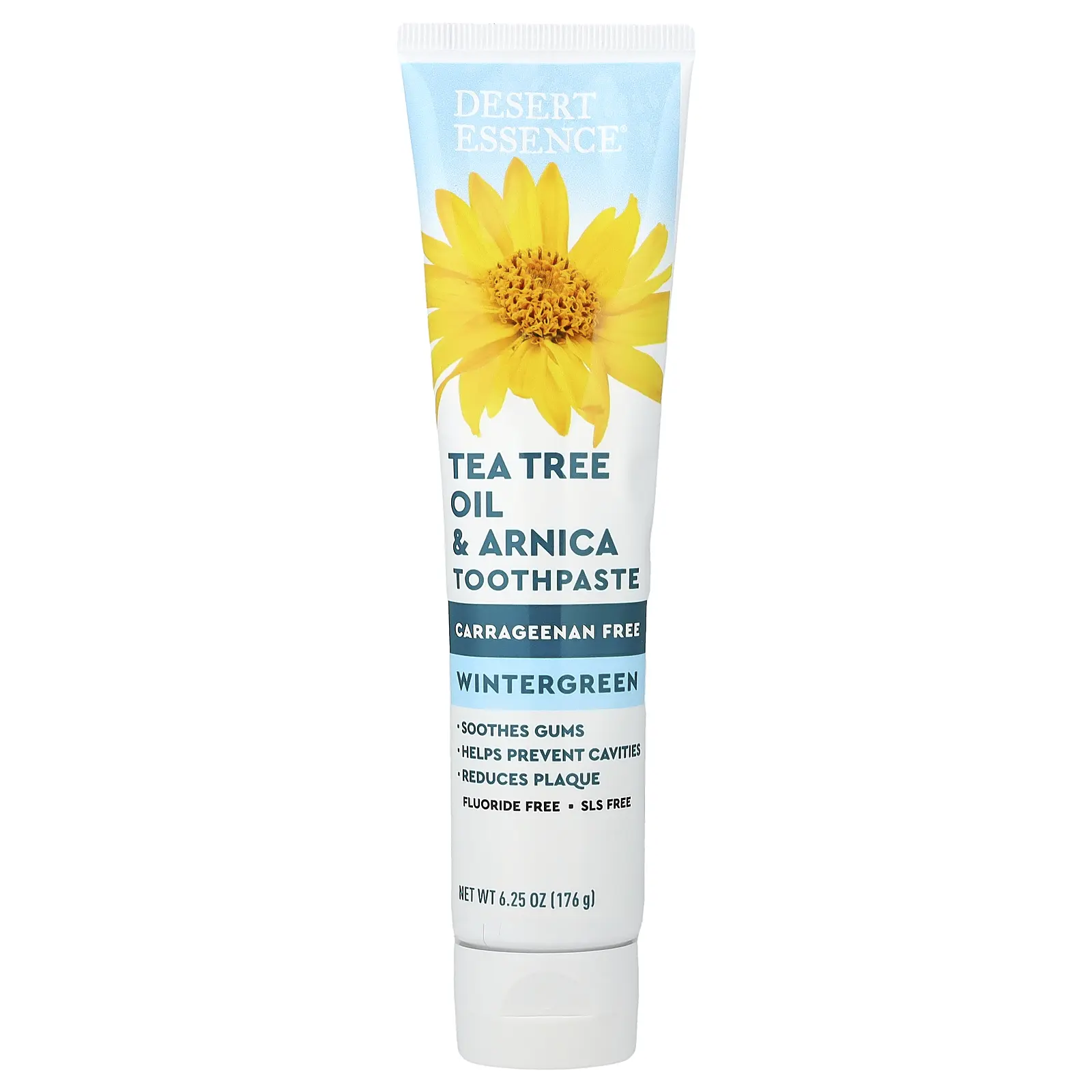 Desert Essence Tea Tree Oil & Arnica Toothpaste, Wintergreen,  6.25 oz (176 g)