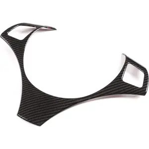 ABS Chrome and Carbon Fiber Car Steering Wheel Decoration Frame Trim Accessories For BMW 1 Series (E82, E87) and 3 Series (E90, E92, E93) 2005-2012 Models (320I, 330I, 325I, 335D, 335I)