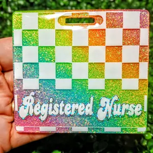 Rainbow Checker Badge Buddy