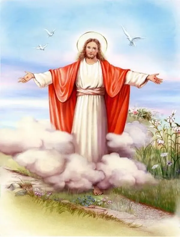 Religious Easter Jesus is Risen Canvas House Flag, Outdoor Garden Decor
