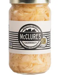 McClure's Sauerkraut - Crunchy Tangy Snappy Perfect for Sandwiches Bratwurst and Grilling Ready for a Cookout
