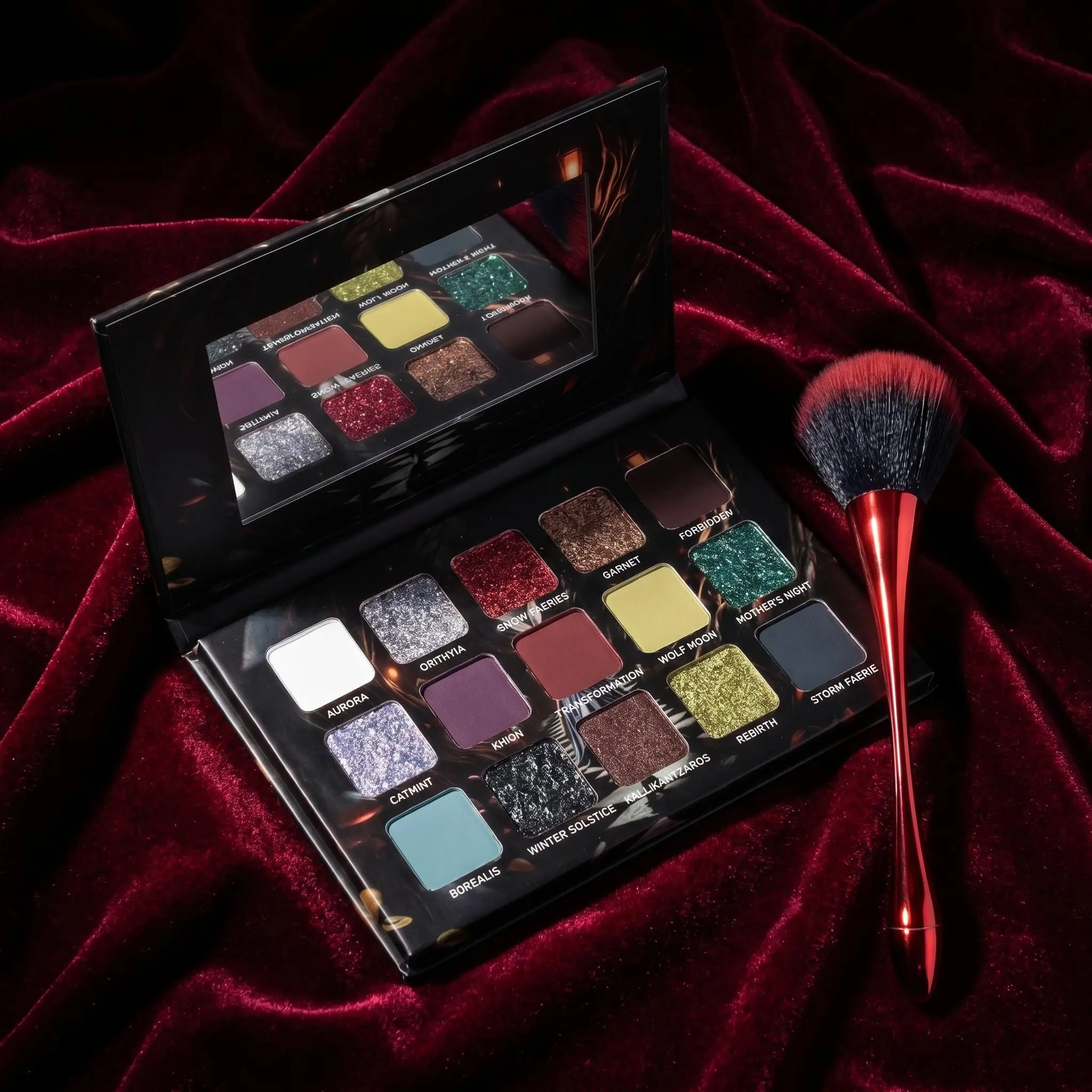 HERORANGE 15-Color Anime Eyeshadow Palette, Limited Edition 3-in-1 Cosmetic with Shimmer & Matte Finishes for Flawless Halloween & Cosplay Looks for Teens & Adults, Teens Who Enjoy Makeup And Cosplay, Smokey Eye