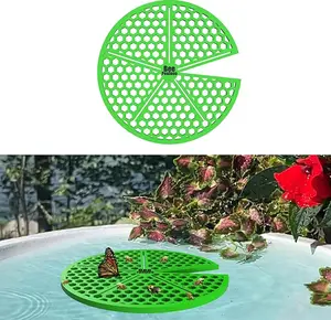 1 Pc - Bee Watering Station, Butterfly Watering Station, Garden Decor - Lilypad - Green