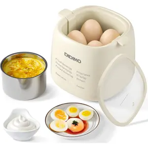 Rapid Egg Cooker, Timable Egg Cooker for Hard Boiled Eggs, Soft Boiled Egg, Hot Spring Egg, Egg Custard, Tea Egg, Yogurt, Electric Egg Cooker with Auto Shut Off and Beep Alarm for Kitchen, Dorm