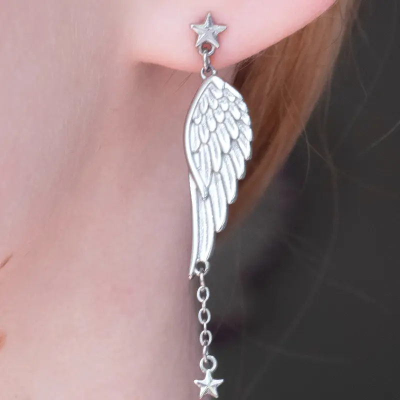 Angel Wing Earrings | Non-Tarnishing Stainless Steel Jewelry