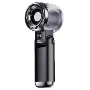 TADEKERU Mist Cooling Mini Fan Portable Handheld Turbo Fan Ice-Cooling 3600mAh Battery Operated 6 Hours 100 Gear Speed Foldable for Summer Travel Vacation Essentials Outdoor Activities Beach Indoor Use Office Desk Usage