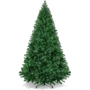 Best Choice Products Artificial Christmas Tree, 4.5ft Premium Unlit Hinged Design, Dense Branches Realistic Holiday Décor​ w/Easy Assembly, Base
