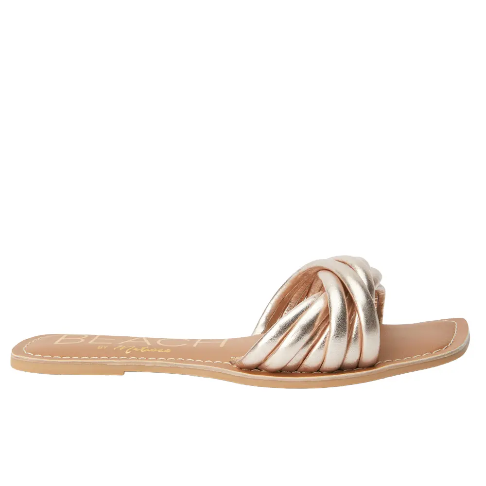 BEACH by Matisse Womens Gale Slide Casual Sandals Casual - Gold