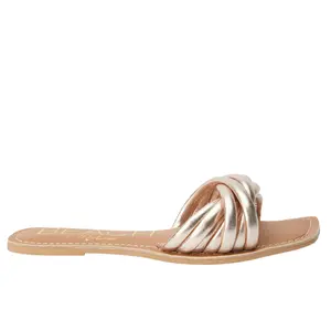 BEACH by Matisse Womens Gale Slide Casual Sandals Casual Low Heel 1-2" - Gold