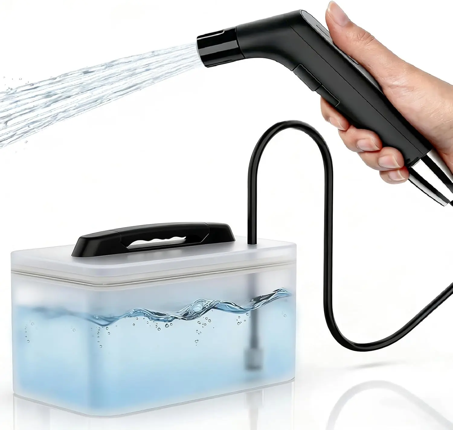 Portable Handheld bidet travel, Rechargeable Electric bidet shower with Water Tank, Easy-to-Install Combo Set, Ideal for Camping, Hiking, Rechargeable Camping bidet Muslim shower