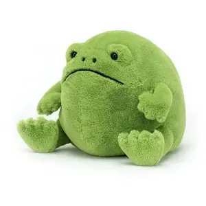 2026ew 20cm Stock New Frog Plush Stuffed Toy Grumpy Face Frog Plushie Cute Meme Character Doll Gift Kawaii Animal Festival Gifts