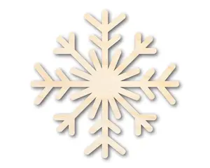 Unfinished Wood Snowflake Shape | Winter Decor | DIY Craft Cutout | up to 46" DIY
