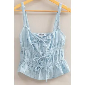 Eyelet Knit Tank Top