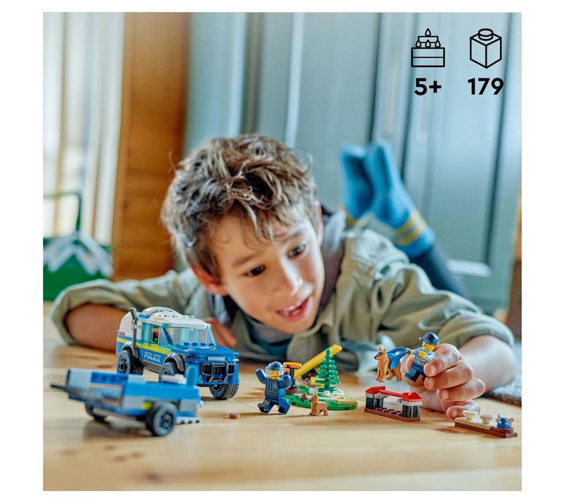 LEGO City Mobile Police Dog Training 60369 Building Toy Set fo