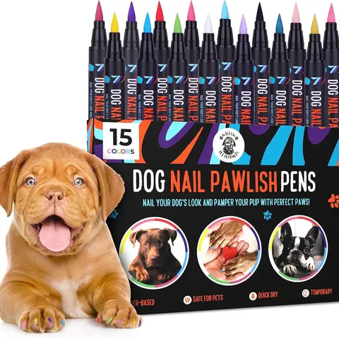 Willow Pet Products Dog Nail Polish Pens Quick Dry Pet Nail Polish for Dogs or Cats Easy Application Fast Dry Great Girl Dog Accessories Puppy Nail Pawlish Set Manicure