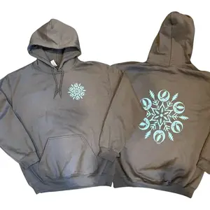 Bolt and Stealie Snowflake Hoodie Menswear Flag