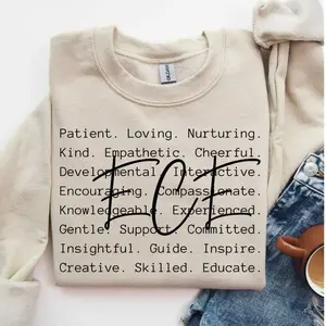 ECE Words T-Shirt / Sweatshirt & Hoodie , Early Childhood Educator ,  ECE Childhood Teacher, Daycare shirt Cotton Fabric Crewneck Fit
