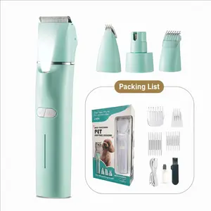 4-in-1 Dog Cat Grooming Trimmer with Wood’s UV Detection Light, Rechargeable Pet Shaver for Paw Body Hair & Nail Grinding, Interchangeable Replacement Blades Pet Grooming Clipper