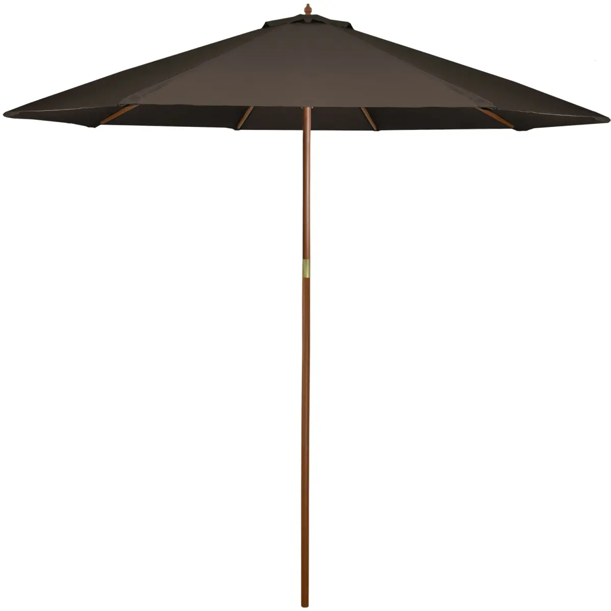 Northlight 32881076 9 ft. Outdoor Patio Market Umbrella with Wooden Pole, Brown