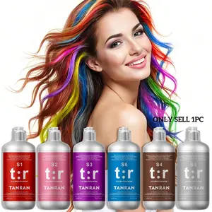 12-Color Hair Color Locking Shampoo, Haircare, Silicone-Free Amino Acid Formula, Post-Dye Color Protection & Fading Delay, Color Refreshing & Enhancing, 12 Colors (Red/Pink/Purple/Brown etc.), 3-Minute Fast Color Lock, Long-Lasting 150 Days