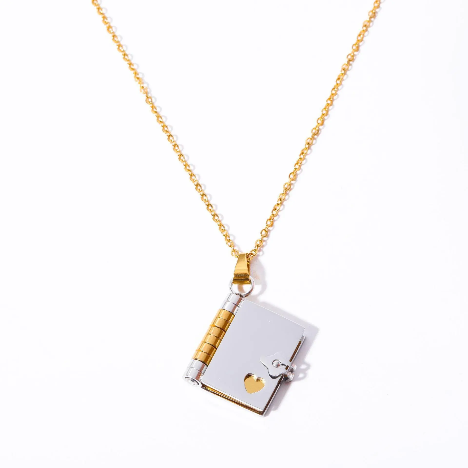 Unengraved Style - Fashionable Minimalist Star-Shaped Book Pendant Necklace, a Meaningful Jewellery Gift for Birthdays, Graduations or Special Occasions Unisex Rectangular Titanium Steel Necklace pickle  ball  necklace vintage cross magical  jewelry