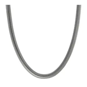 Steel by Design 18" Flat Snake Chain Necklace,15.9g