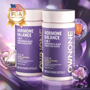 【SECOND BOTTLE HALF OFF】OWNONE HORMONE BALANCE 3-IN-1 | Hormone Balance for Women | Special Formula with Black Cohosh, Red Clover, Ashwagandha | Natural Ingredients | 60 capsules