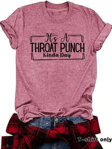 women's letter print round neck tee, casual short sleeve crew neck t-shirt for summer, fashion women's top for daily wear, fitted womenswear