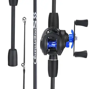 Sougayilang Fishing Rod and Reel Combo, 6FT Carbon Fishing Rod with 7.2:1 High Speed Baitcasting Fishing Reel fishing bait fishing line for Beginner fishing equipment
