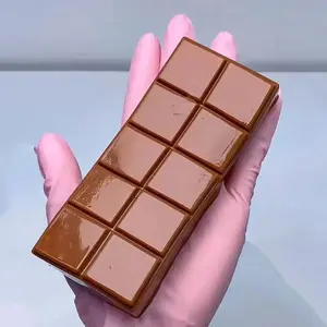 Squishy Chocolate Bar Squeeze Toys Slow Rising White Chocolate Bar Sticky Toy Simulated Food Stress Release Hand Relax Gifts