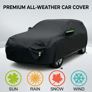 Premium Heavy Duty All-Weather SUV Car Cover: Full Waterproof Rain/Snow & UV Protection. Universal Fit w/ Reflective Strips.