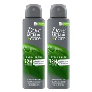 Dove Men + Care Extra  Fresh Antiperspirant Deodorant Spray 2 Pack 72H Protection Long Lasting Energising  Scent Soothes Moisturises Skin